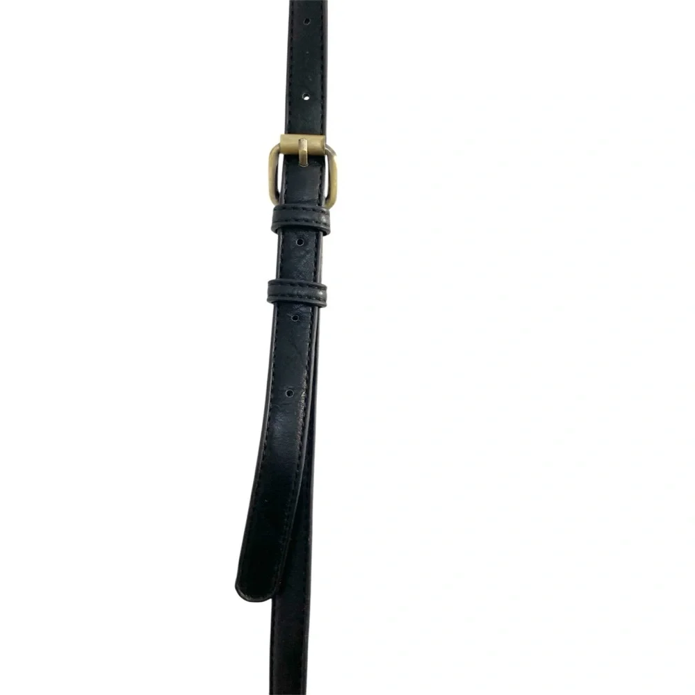 Antik Kraft Black Vegan Leather Saddlebag Crossbody Braid Detail Boho Western